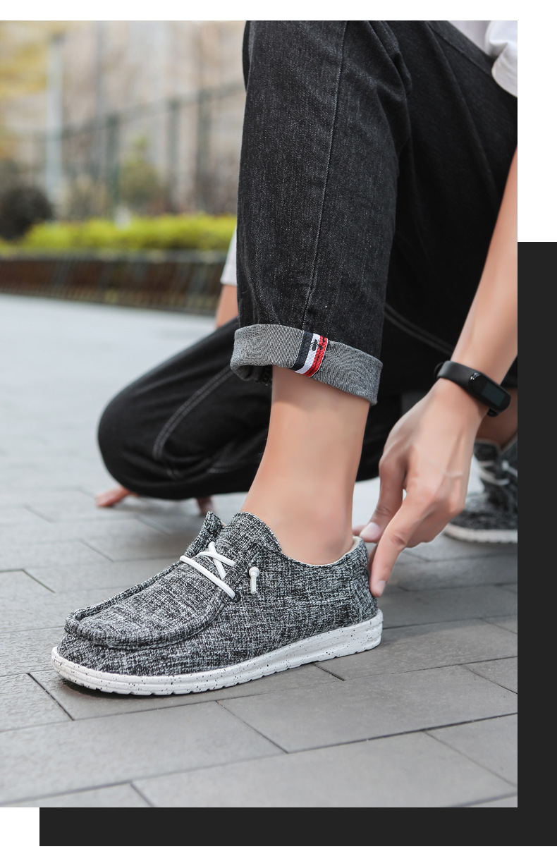 Cross-border 's Best-selling Canvas Loafers For Men, Flat Casual Couple's Slip-on Cloth Shoes, Trendy And In Stock_vogvips.com