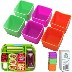 食品級シリコンランチ分格箱電子レンジ加熱角型携帯弁当箱サラダソース容器