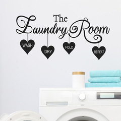 GJH159外貿英文版標語The laundry room洗衣房家居美化裝飾牆貼紙