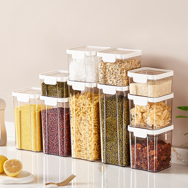 Sealed Jar Food Grade Coffee Bean Noodles Storage Jar Grain Storage Box Spice Storage Transparent Sealed Box