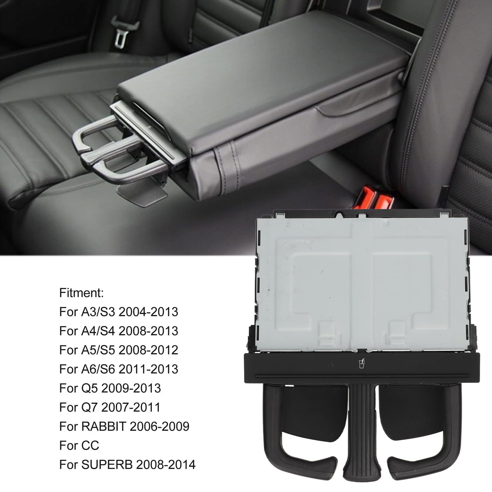 1J0858601D/8P0885995B is suitable for the cup holder of Volkswagen Audi Golf Jetta Bora