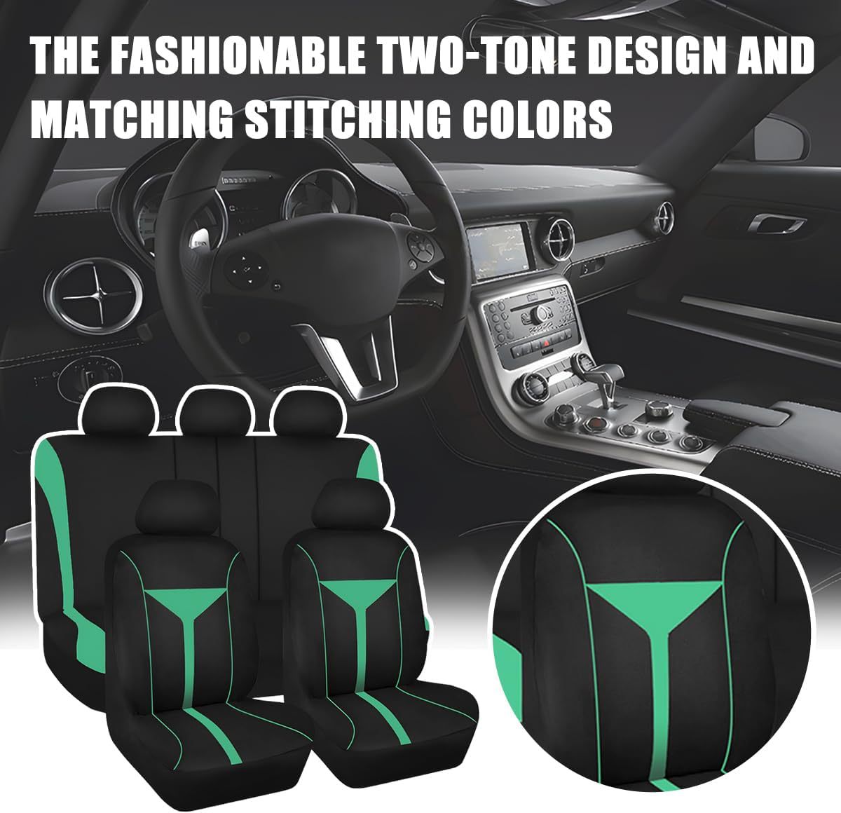 Cross-Border New Elastic Fabric Wine Glass Style Car Seat Cover for All Seasons Amazon Temu Meike Duo