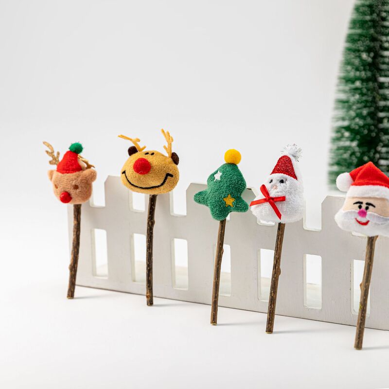 Cross-border Christmas cat toy cat grass grinding stick cat bite to remove bad breath Christmas wood sky Polygonum cat toy wholesale