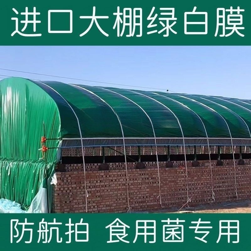 大棚膜大棚绿白膜加厚隔热膜养殖绿色塑料膜保温防晒食用菌微透光