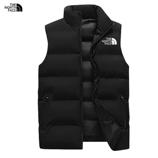 Men's New Autumn and Winter Fleece-Lined Thickened Warm Windproof Vest Hong Kong Style Casual Stand Collar Cotton Vest for Men