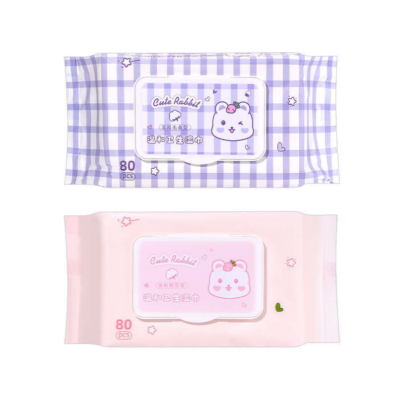 LMLTOP fresco toallas húmedas diarias fragancias de cerezo 80 toallas húmedas suaves para la piel toallas húmedas limpias SY926