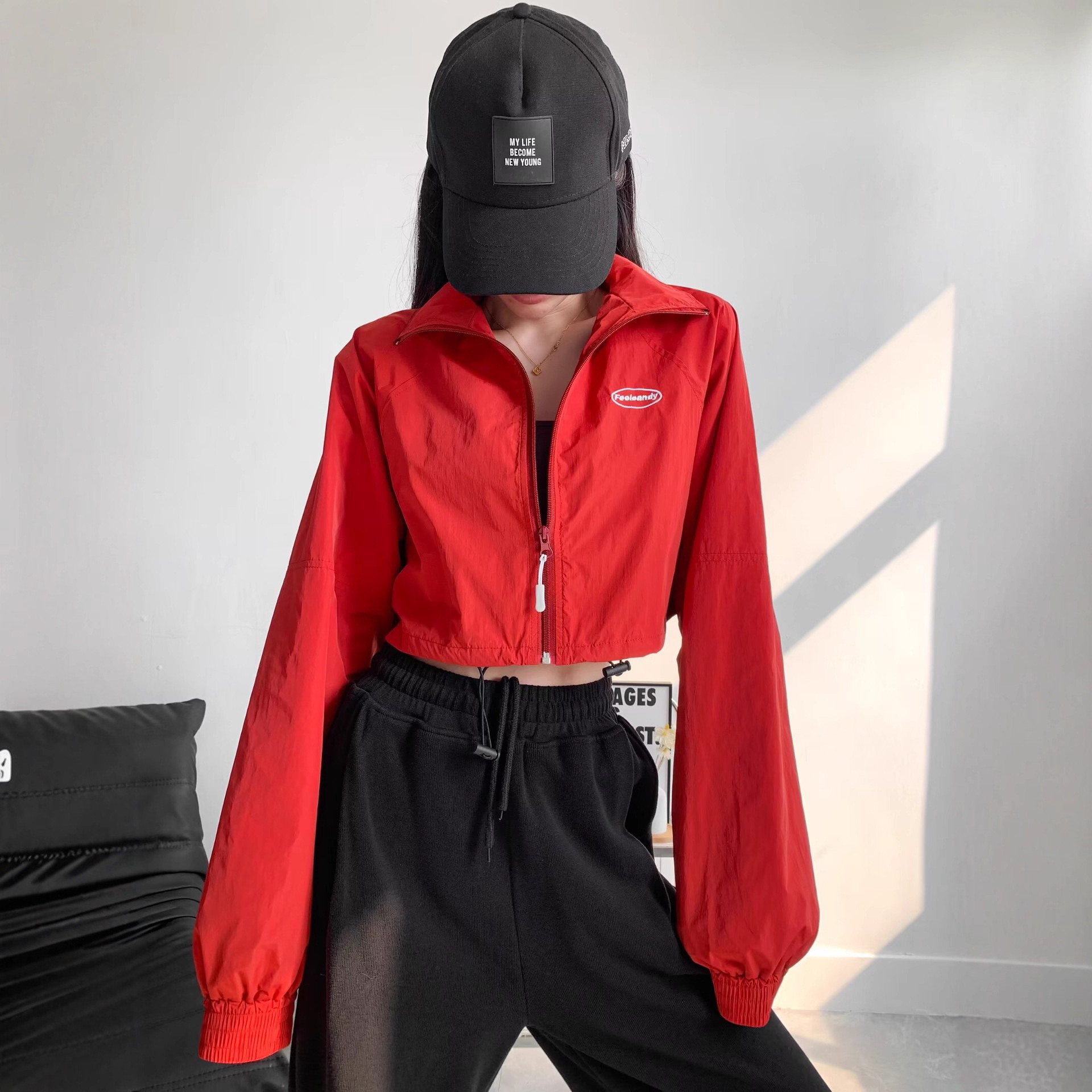 Stand Collar Outdoor Short Jacket for Women Spring, Summer and Autum Jacket 2025 New Sexy Style Versatile Trendyy Top