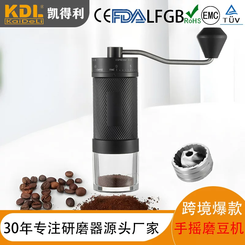 Ручная кофемолка Hand-cranked, итальянская ручная кофемолка для коф beans, портативная домашняя маленькая молотилка с заклепочным стальным сердечником