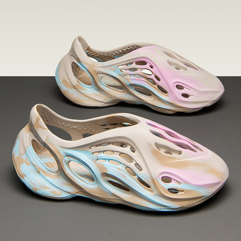 洞洞鞋男款特大碼47沙灘鞋46莆田椰子拖鞋男士涼鞋45踩屎感包頭拖