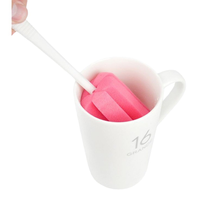 Directa de fábrica esponja Copa cepillo esponja botella de alimentación cepillo sin embalaje Copa cepillo Yiwu puerta a puerta entrega