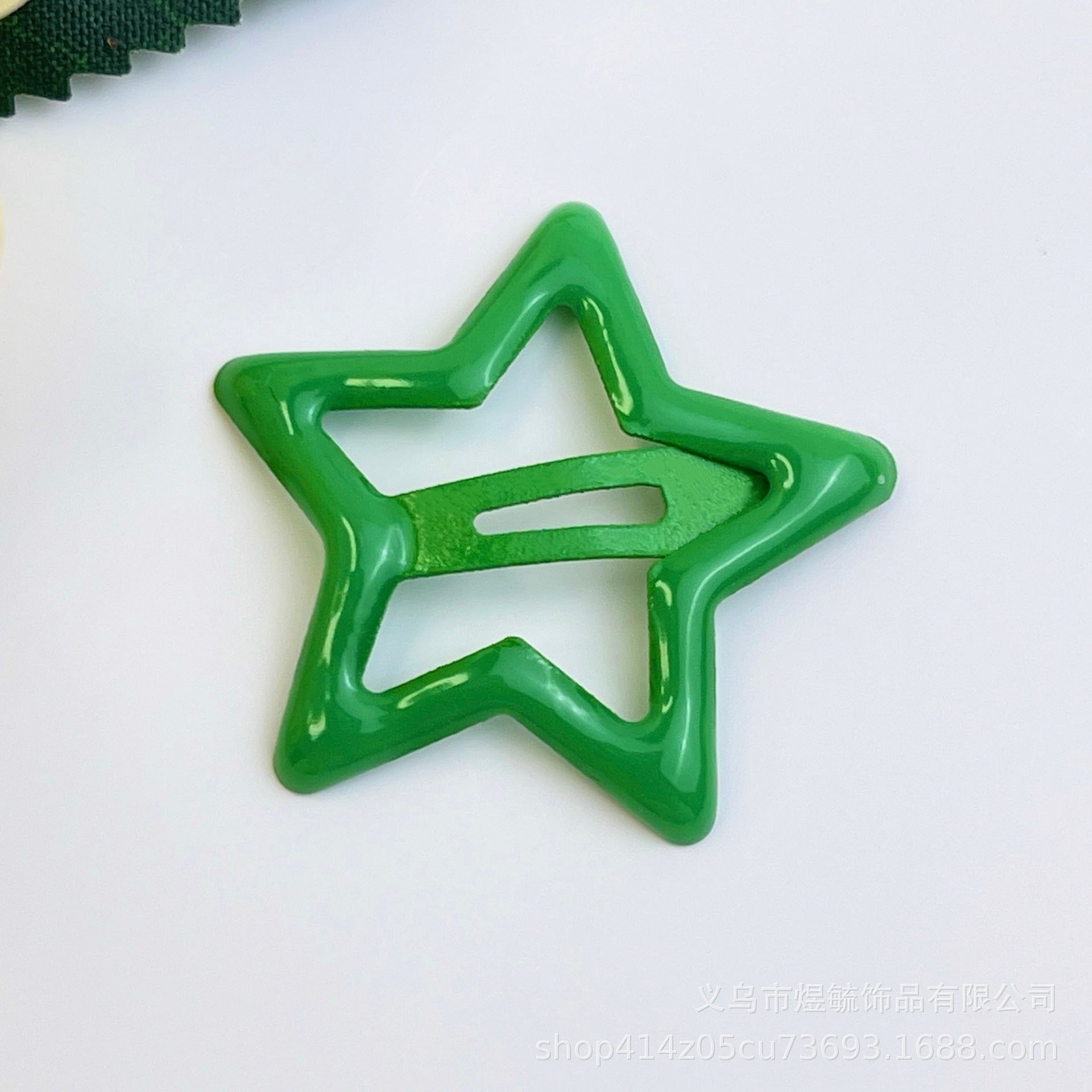 컬러 드립 스타 클립 3.2cm 다크 그린