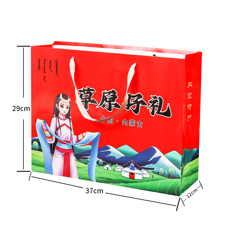 Caja de regalo especial de Mongolia Interior Caja de embalaje de pastizales Caja de regalo de carne de res secada al aire Caja de regalo de cordero general Caja de regalo de Año Nuevo