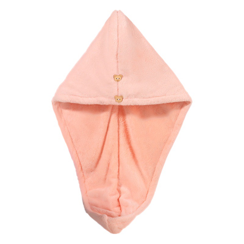 Gorro de ducha engrosado de secado rápido de microfibra súper absorbente toalla de secado al por mayor Gorro de secado de pelo de lana de coral de doble capa para mujeres