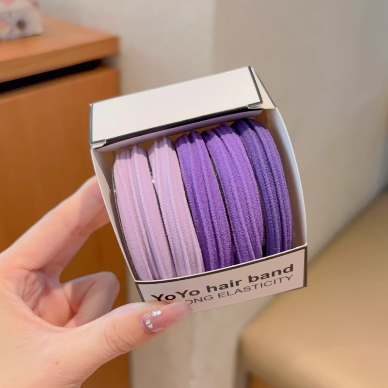 Corea del Sur de alta elasticidad sin costura correa de goma mujer de verano anillo de cabello tocado de cabello no lesionar el cabello no marcas de cabello