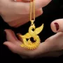 小众复古风吊坠沙金项链