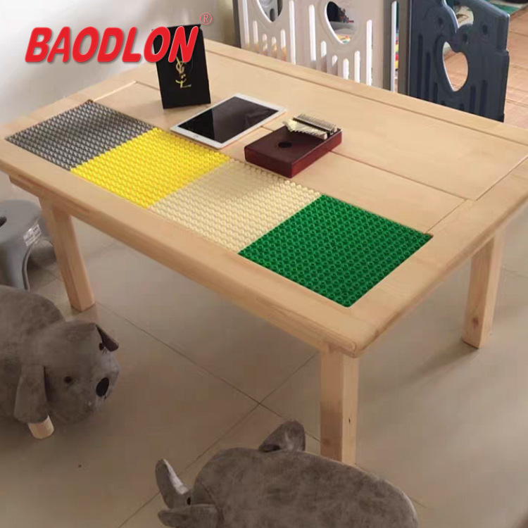 BAODLON Baodong Toy Thick Large Particles Multi-functional Kidsren's Toy Table with Groove Building Block Table BAODLON Baodong Toy Thick Large Particles Multi-functional Kidsren's Toy Table with Groove Building Block Table