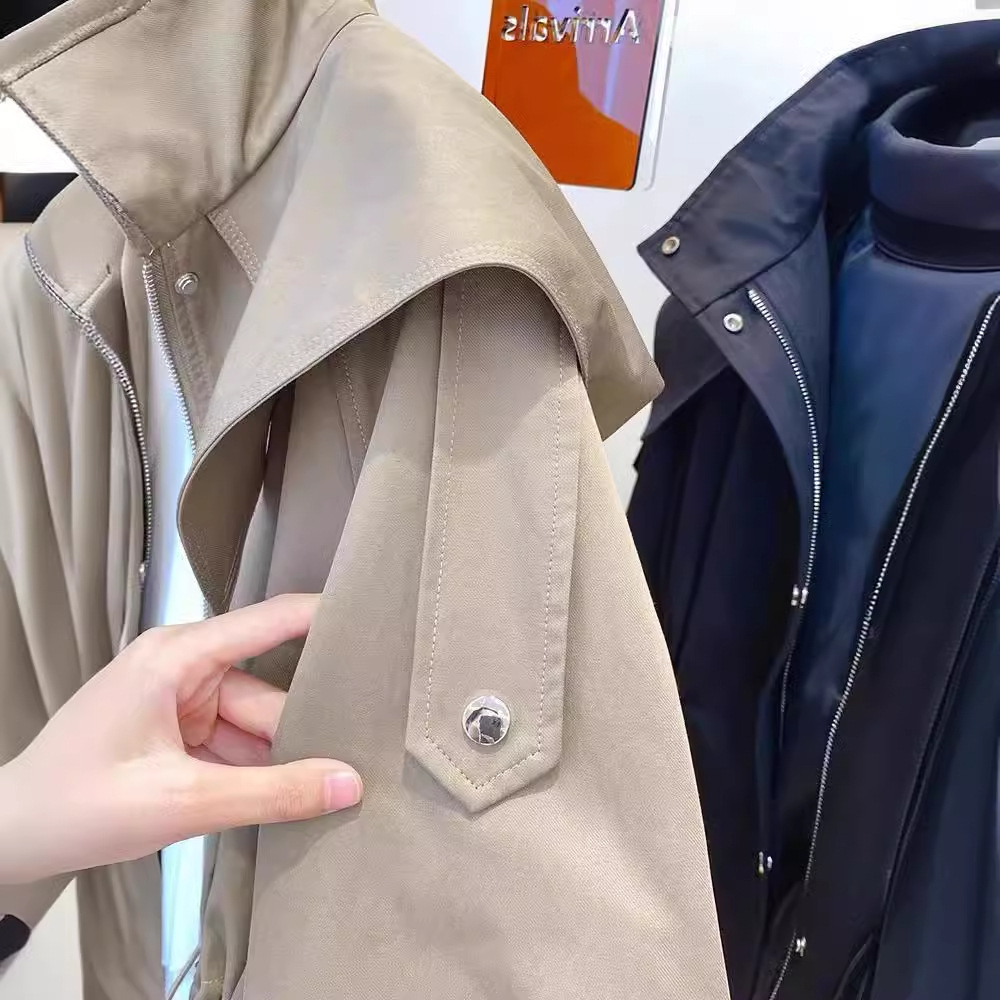 Women's Clothing 2024 early autumn new design niche loose casual short drawstring waist workwear windbreaker jacket women spring and autumn_voghion.com