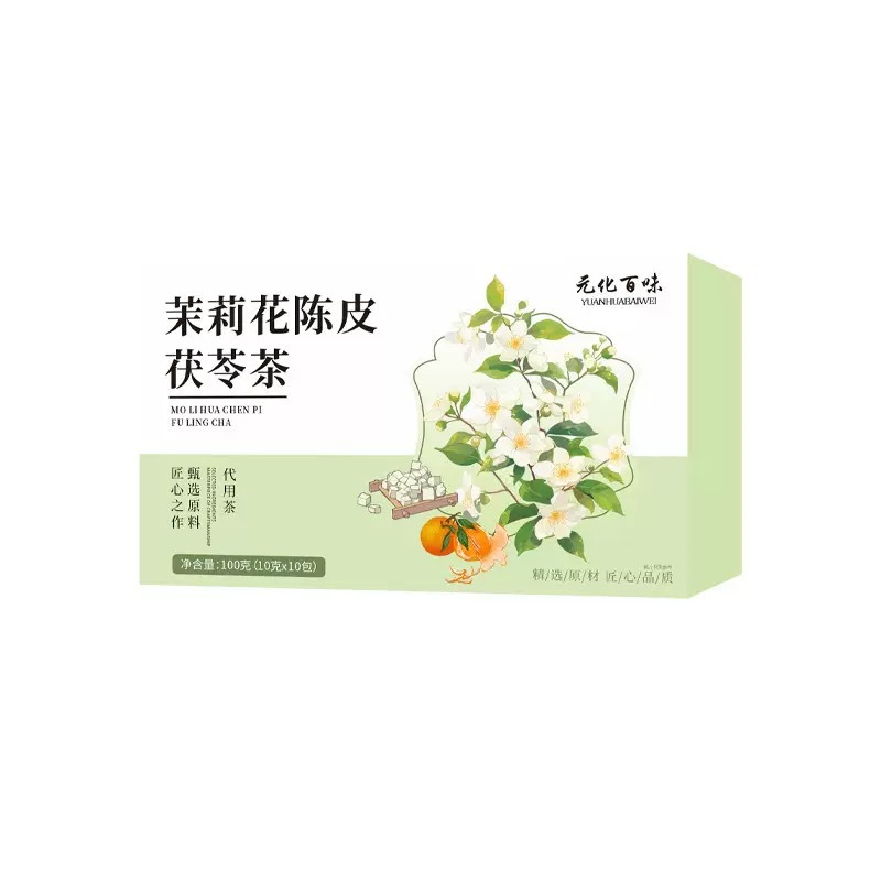 Jasmine Poria Tangerine Peel Herbal Tea 100g Box Cold Brew Wellness Flower Tea in use