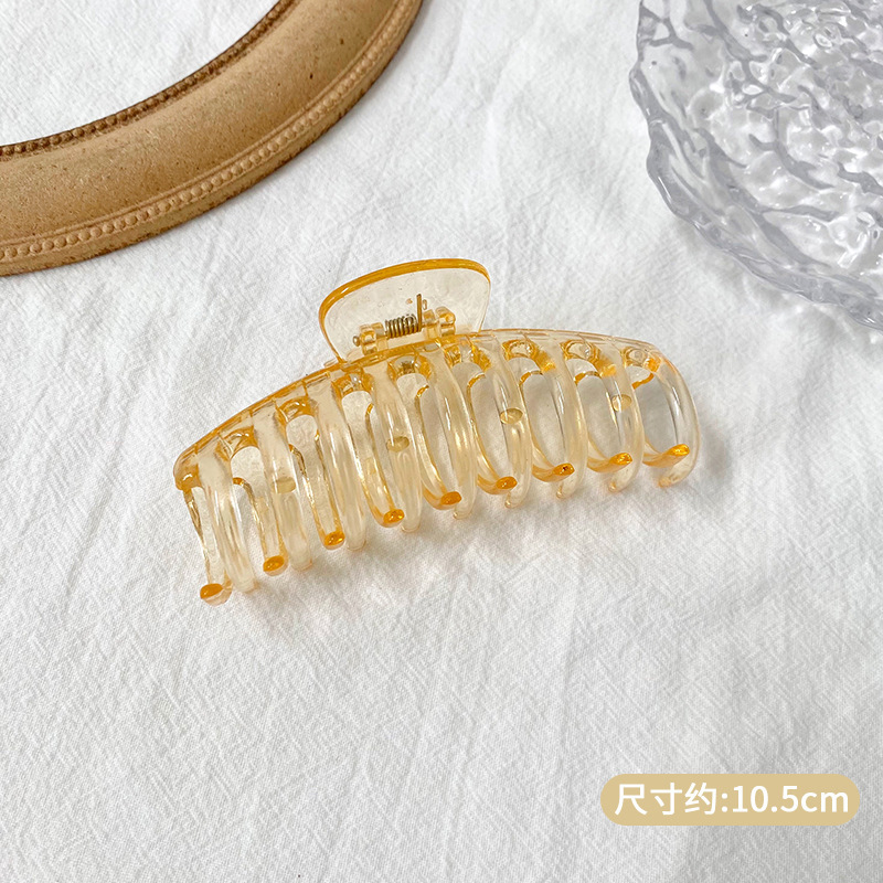 Horquilla para mujer de alta calidad clip de agarre negro tocado parte posterior de la cabeza clip de tiburón de pelo grande 2025 nueva horquilla