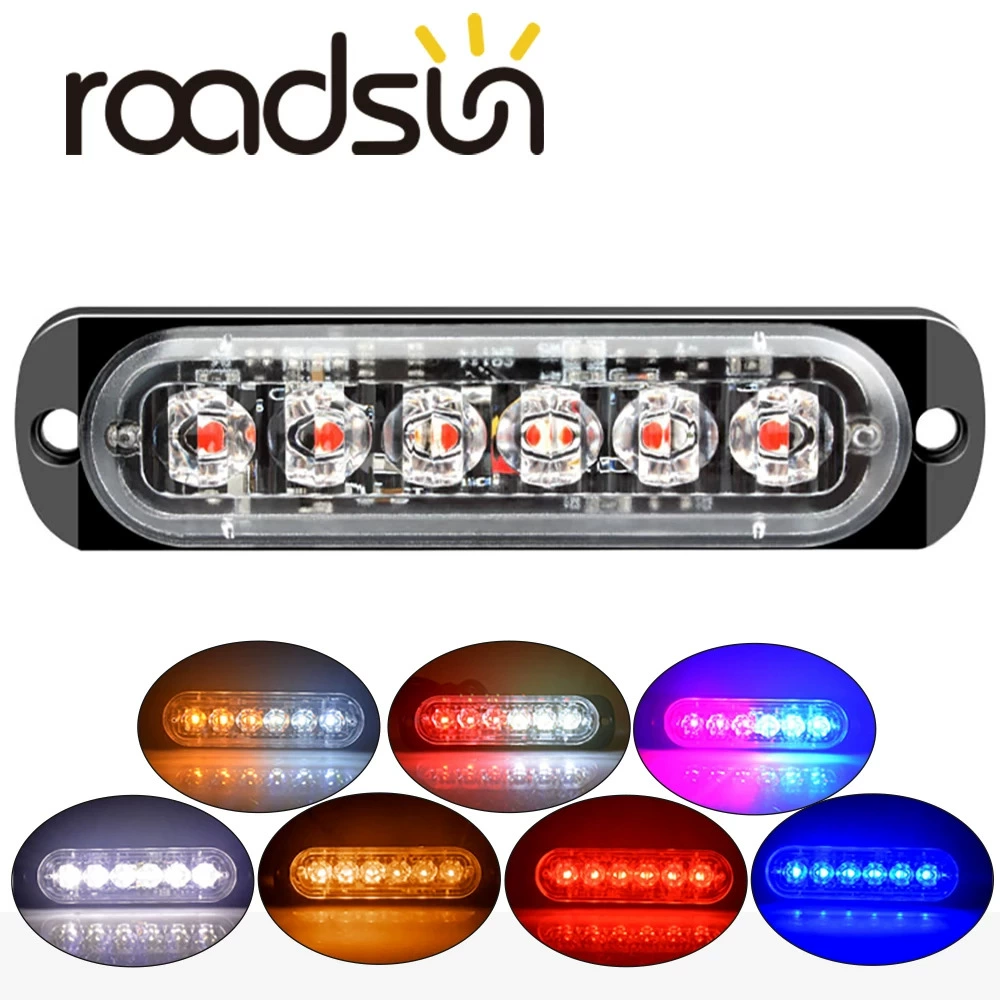 12-24В сверхяркая ультратонкая однорядная 6LED световую ленту для грузовика предупреждающие огни мотоцикла пикапа модификация
