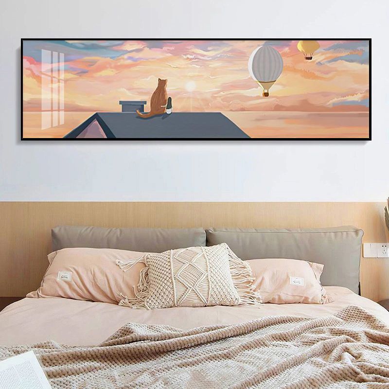 침대 옆 장식 프레임리스 그림 소파 침실 호텔 아파트 배경 장식 현대 간단한 벽 YI HENG