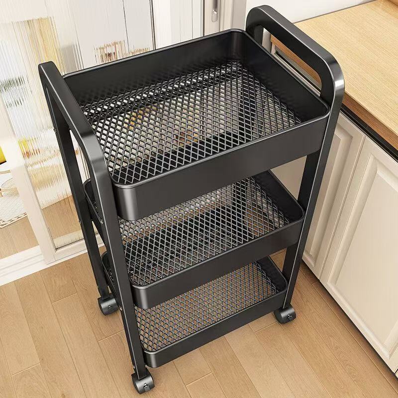 Estante de cochecito de piso a techo Dormitorio doméstico de varios pisos Aperitivos móviles para bebés Cocina Estante de almacenamiento multifuncional