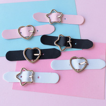 甜酷单层五角星爱心皮带扣装饰配件发饰洞洞鞋拖鞋diy材料pj1527