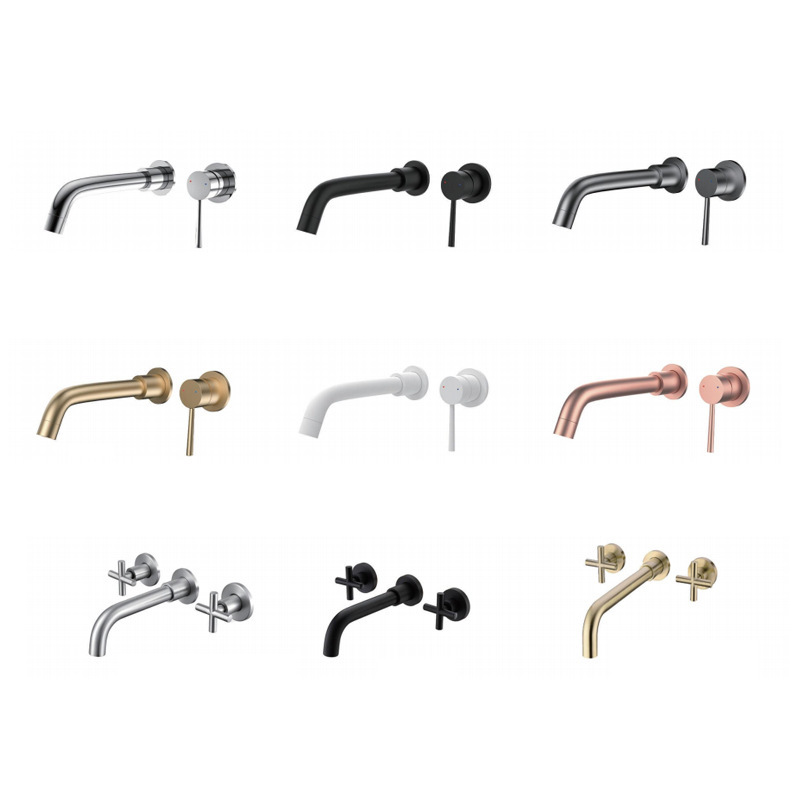 Cross-Border Concealed All-Copper Wall-Mounted Basin Faucet Hot and Cold Water Adjustment Bathroom Bathroom Household Concealed Faucet Cross-Border Concealed All-Copper Wall-Mounted Basin Faucet Hot and Cold Water Adjustment Bathroom Bathroom Household Concealed Faucet