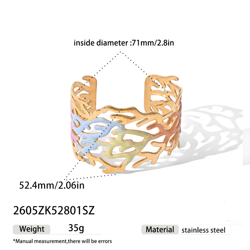 TENA joyas transfronterizas de acero inoxidable originales goteo de aceite pulsera mariposa pulsera de alto nivel de sensación de apertura pulsera al por mayor image 7