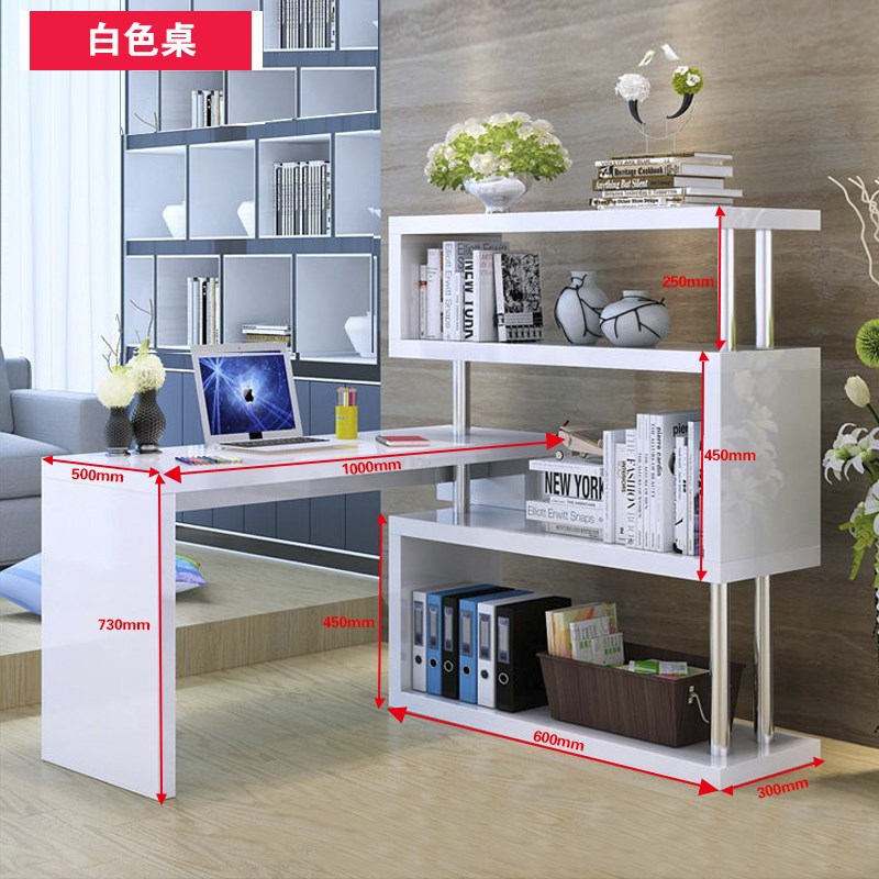 풀 더블 튜브 1 미터 테이블 + 60 긴 책장 3 층