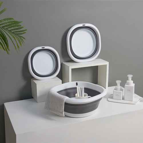 New square foldable household face basin portable baby face basin outdoor plastic student dormitory laundry basin