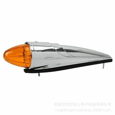 Cross-border source 12v 24v electroplated shell yellow light 17led truck trailer cab roof driving warning light (Roof Light)