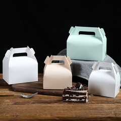 French dessert small cake box portable triangle square mousse pastry box cut cake baking packaging outer box
