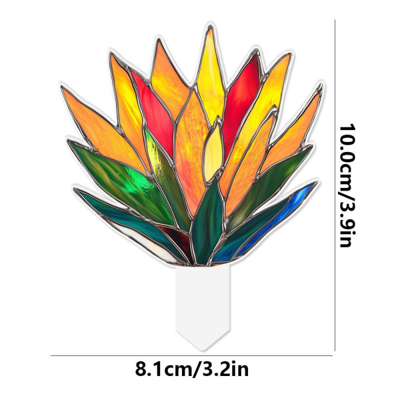 跨境新款2D亚克力盆栽花盆栽装饰插件户外草坪装饰植物摆件|undefined