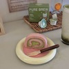 Ceramic Disk Disk Ins Wind Milk FUFU Cute Fat Dudu Pain Painted Plate Cake Plate Drive Station