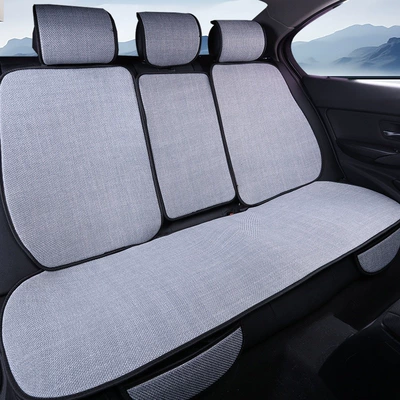 Four Seasons Pad | Seat Cushion, Universal for All Seasons, Fabric - light-gray-rear-row-triple-seat-default-item