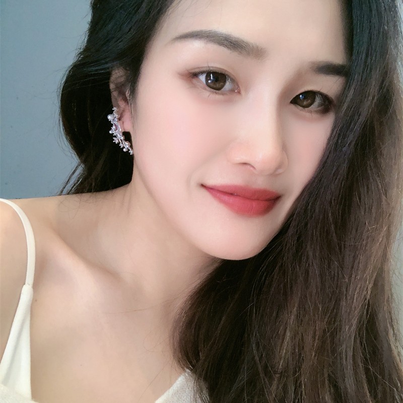 法式复古时尚优雅璀璨星云耳钉气质轻奢百搭镶锆石珍珠烟花耳环|undefined