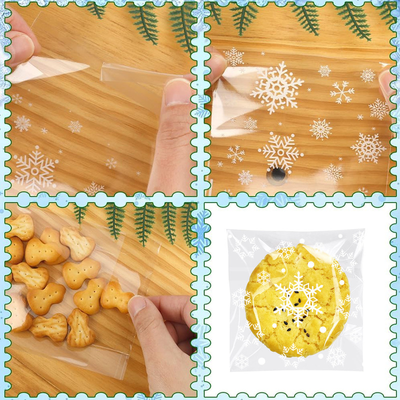 现货批发新款雪花自粘袋雪花糖果糖果零食袋 假日糖果袋opp自粘袋|undefined