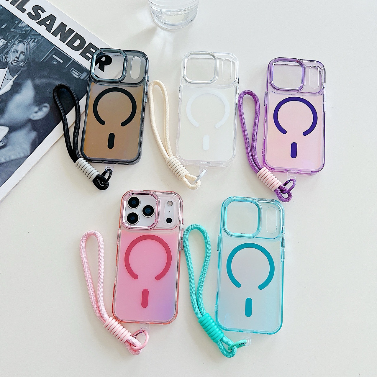 Suitable for iPhone 17 Pro Max Samsung Full Series Bright Shadow Chameleon Magnetic Colorful All-Inclusive Super Protective Case