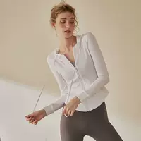 Стильная спортивная куртка для женщин, бег, фитнес, повседневные топы, уличные упражнения, с капюшоном, на молнии, для йоги, с длинными рукавами, весна и осень