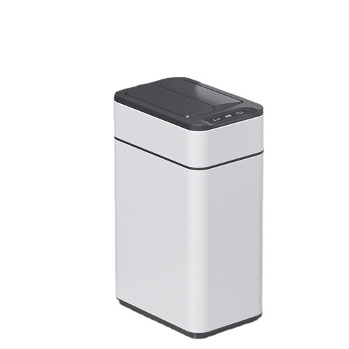 Household and commercial touch-free smart sensor trash cans Stainless steel automatic sensor large-capacity trash cans with lids