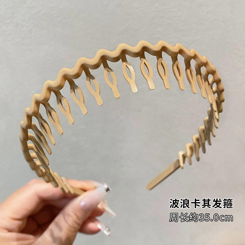 カチューシャの女性2023新型シンプルなカチューシャ洗顔専用の歯付き滑り止め小髪整理神器カチューシャ|undefined