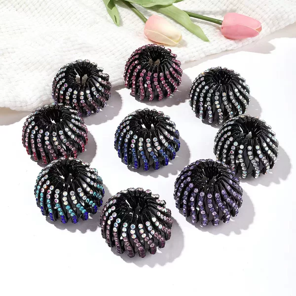 European and American Hot-Selling Hair Accessories, Versatile Frosted Bird's Nest-Shaped Hair Curler, Ball Head, Lazy Artifact, Hair Claw, Ponytail Hair Tie