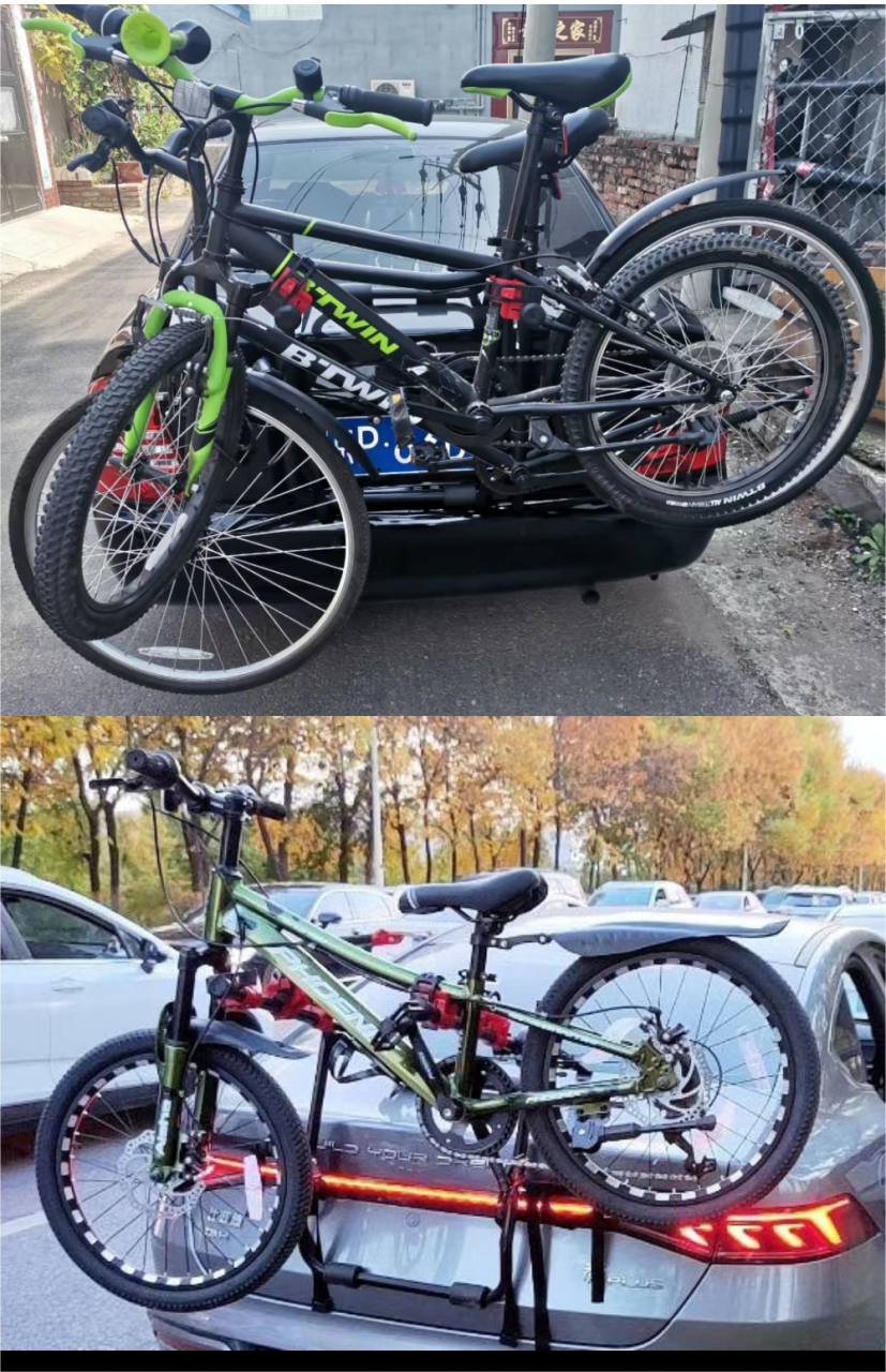 Car-Mounted Bicycle Rack Car Tail-Mounted Universal Foldable Metal Trunk Rack Bicycle Rack
