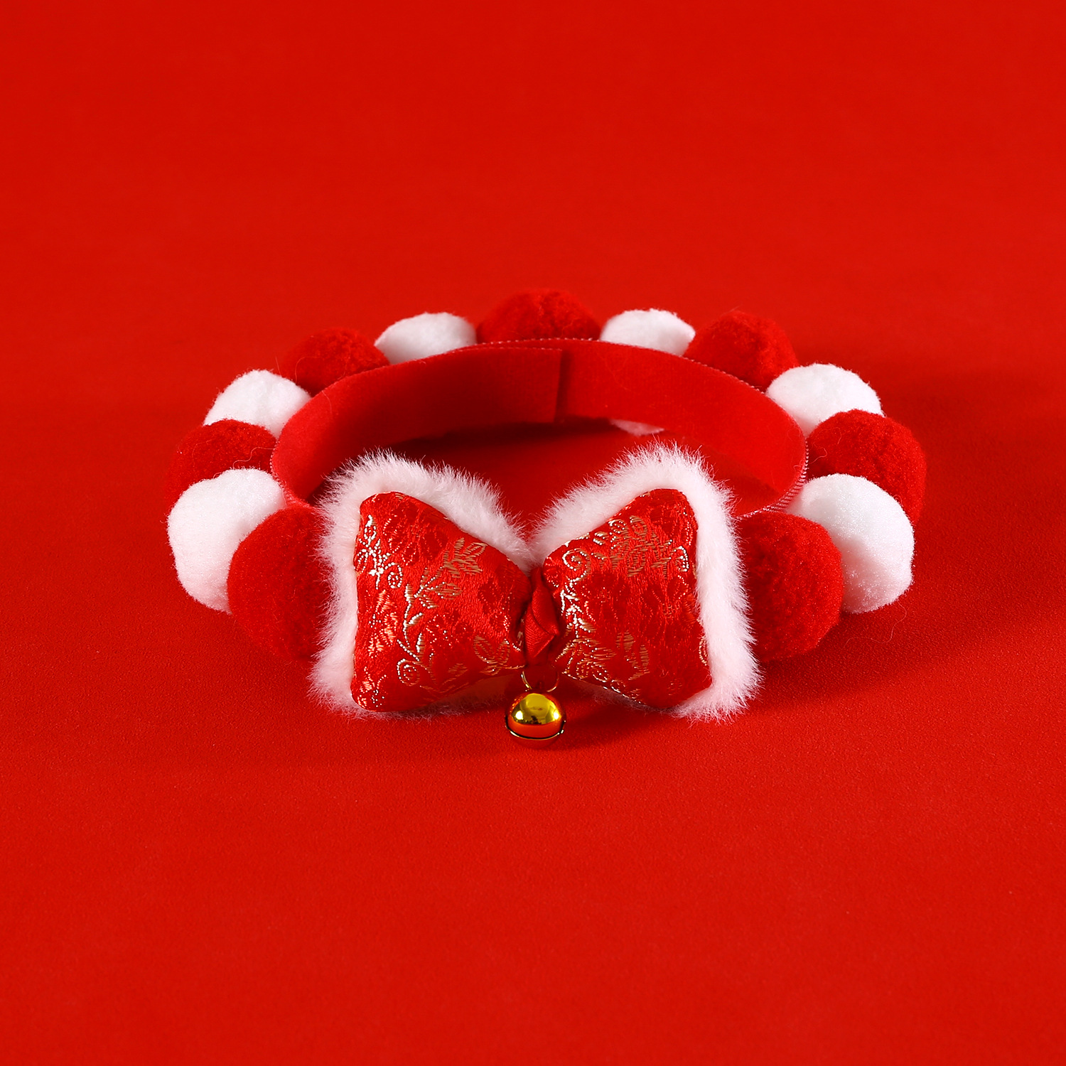 2024 mascotas bola collar de Año Nuevo gran fortuna italiana gatos y peces Ping An dibujos animados peluche gato perro Festival de Primavera