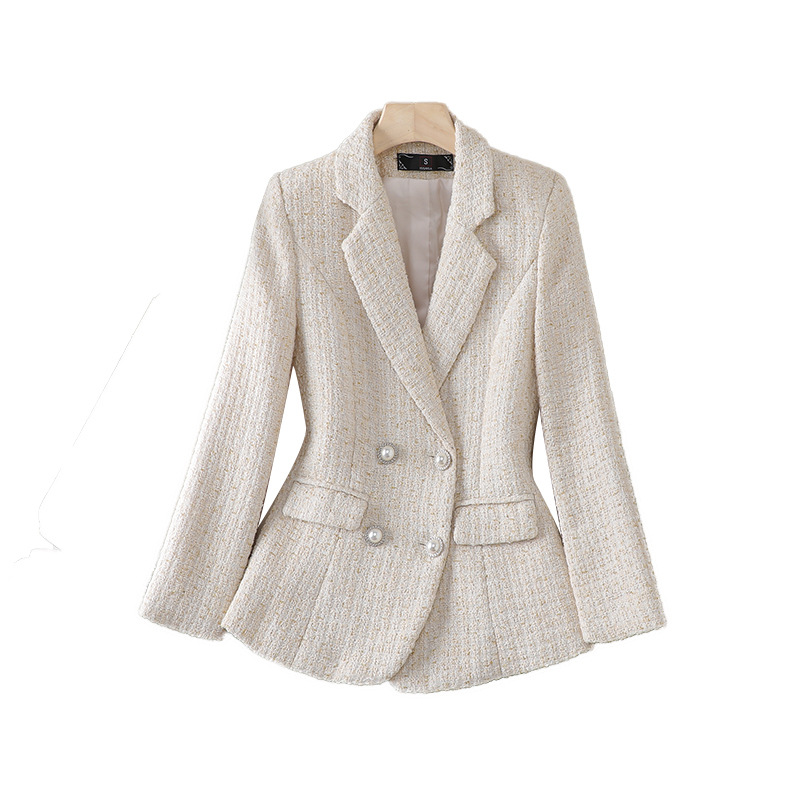 Women's Clothing tweed suit jacket for women 2024 autumn new style ladies high end goddess style small suit_voghion.com