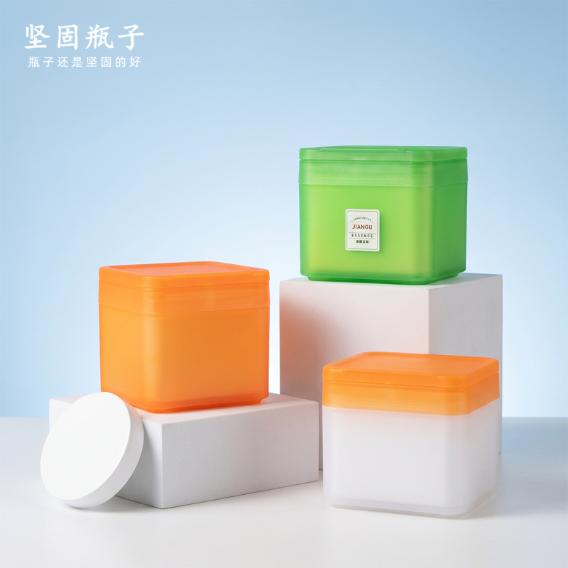 In-Stock Foreign Trade Cross-Border Cotton Pad Box 300g Mask Box Salicylic Acid Wet Compress Cotton Pad Bottle Double-Layer Cosmetic Tweezers Box