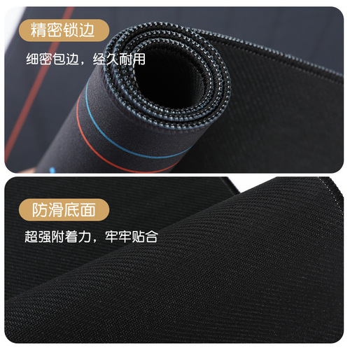 Extra large mouse pad, gilded Chinese style anti-slip wrist guard for girls and boys, office computer desk pad, student desk keys