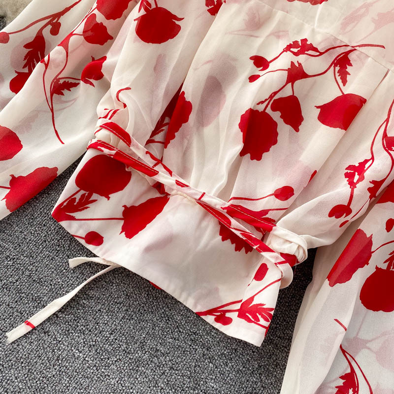 Title 33, Bedrucktes Chiffon-Kurzhemd im Split-Rock-Desig...