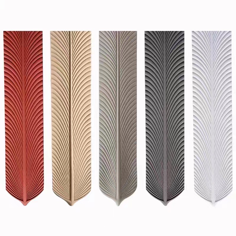 Pu Plumas Piedra Cemento Componentes Ladrillo cultural tridimensional Red de Internet Decoración de la pared Forma Exterior Piel de piedra artificial